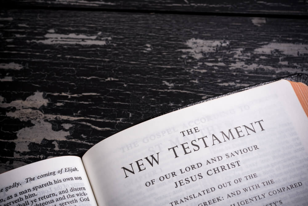 Bible open to new testament